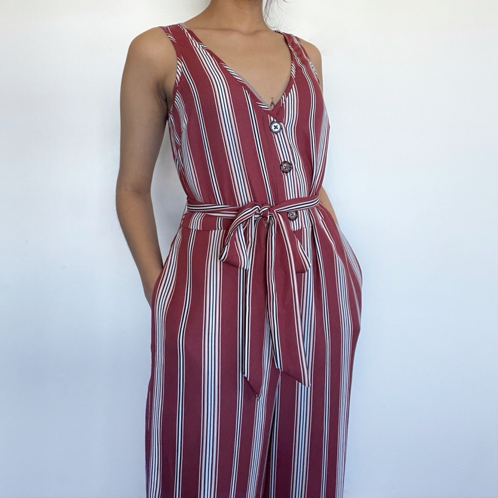 Striped jumpsuit